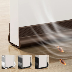 Thanh ron PVC 93cm chặn khe cửa, ngăn côn trùng hiệu quả, Màu nâu