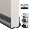Thanh ron PVC 93cm chặn khe cửa, ngăn côn trùng hiệu quả, Màu nâu