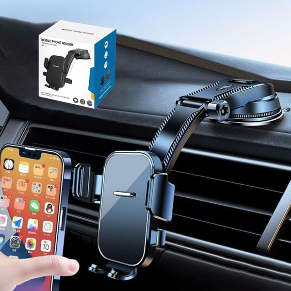 Giá đỡ điện thoại ô tô kẹp xoay 360 độ dán taplo thông minh