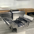 Hộp đồ nghề inox đa năng 3 tầng 5 ngăn đựng nhiều đồ tiện lợi,  42x20x20cm