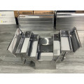 Hộp đồ nghề inox đa năng 3 tầng 5 ngăn đựng nhiều đồ tiện lợi,  42x20x20cm