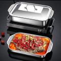 Khay nấu ăn inox có nắp tiện lợi, không gỉ, dễ vệ sinh
