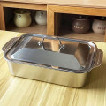 Khay nấu ăn inox có nắp tiện lợi, không gỉ, dễ vệ sinh