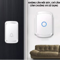 Chuông cửa không dây phạm vi 300m, chống nước, đèn LED tiện lợi, Màu vàng trắng