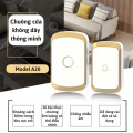 Chuông cửa không dây phạm vi 300m, chống nước, đèn LED tiện lợi, Màu vàng trắng