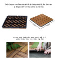 Sàn gỗ vỉ nhựa lót sàn 30x30cm cho ban công, ngoài trời, sân vườn, siêu bền, Vàng Loại 1