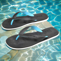 Dép xỏ ngón nam chống trơn trượt thời trang cao cấp, Màu đen - Size M (Size 41-42)