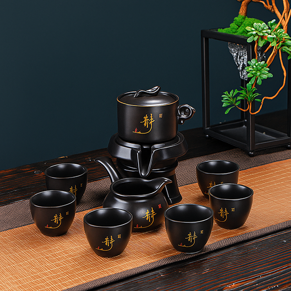 Bộ ấm chén pha trà cối xay trà đạo men gốm cao cấp