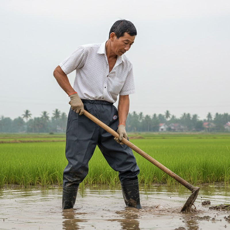 Ủng liền quần lội nước chất liệu dày dặn, chống thấm