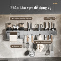 Giá treo dao nhà bếp chắc chắn kèm ống đựng đũa bằng thép carbon