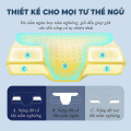 Gối ngủ EMA chống đau mỏi cổ vai gáy có gel lạnh , TX11 Không gel