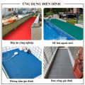 Thảm nhựa lưới lót sàn nhà tắm bể bơi chống trơn trượt , Màu xám - Loại mắt nhỏ