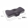 Gối cao su non thiết kế công thái học, chống mỏi cổ vai gáy, hỗ trợ ngủ sâu Ema, Size S Màu Tối + Vỏ