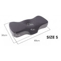 Gối cao su non thiết kế công thái học, chống mỏi cổ vai gáy, hỗ trợ ngủ sâu Ema, Size S Màu Tối + Vỏ