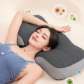 Gối cao su non thiết kế công thái học, chống mỏi cổ vai gáy, hỗ trợ ngủ sâu Ema, Size S Màu Tối + Vỏ