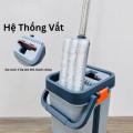 Cây lau nhà tự vắt cao cấp, bông siêu thấm hút, đầu xoay linh hoạt lau mọi góc