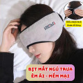 Bịt mắt ngủ vải nhung mềm mại, thiết kế ôm tai