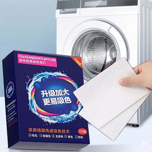 Giấy hút màu khi giặt CUBIC AQUA giữ quần áo trắng sáng, không loang màu