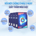 Giấy hút màu khi giặt CUBIC AQUA giữ quần áo trắng sáng, không loang màu