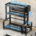 Kệ để đồ nhà bếp 3 tầng có khay đựng đũa và gác thớt