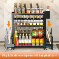 Kệ để đồ nhà bếp 3 tầng có khay đựng đũa và gác thớt