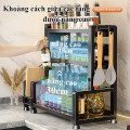 Kệ để đồ nhà bếp 3 tầng có khay đựng đũa và gác thớt