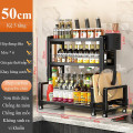 Kệ để đồ nhà bếp 3 tầng có khay đựng đũa và gác thớt