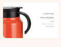  Bình pha trà kèm lõi lọc inox 1500ml , Màu cam