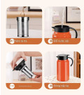  Bình pha trà kèm lõi lọc inox 1500ml , Màu cam