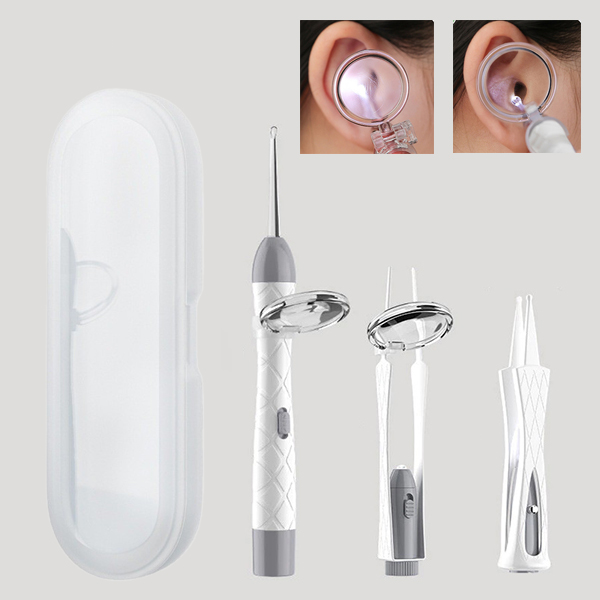 Bộ lấy ráy tai có đèn LED cho bé đầu silicon mềm mại an toàn