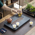 Khay trà vân đá nhân tạo phong cách Nhật Bản sang trọng, 37x24x4cm