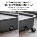 Khay trà vân đá nhân tạo phong cách Nhật Bản sang trọng, 37x24x4cm