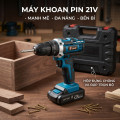 Máy khoan pin cầm tay 3 chức năng kèm 2 pin và bộ phụ kiện 24 chi tiết