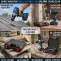 Máy khoan pin cầm tay 3 chức năng kèm 2 pin và bộ phụ kiện 24 chi tiết