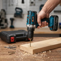 Máy khoan pin cầm tay 3 chức năng kèm 2 pin và bộ phụ kiện 24 chi tiết