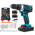 Máy khoan pin cầm tay 3 chức năng kèm 2 pin và bộ phụ kiện 24 chi tiết