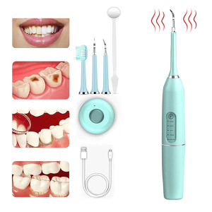 Máy lấy cao răng kiêm bàn chải điện sóng âm có đế sạc không dây
