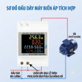 Đồng hồ đo điện đa năng 100A 6 thông số D52-2066 hiển thị rõ nét