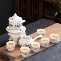 Bộ ấm chén uống trà cối xay cao cấp họa tiết nghệ thuật tinh tế, Cối Xay Bạch Ngọc