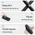 Ghế mini gấp gọn kiêm túi quai đeo tiện lợi cho các hoạt động ngoài trời, Màu đen