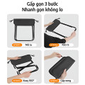 Ghế mini gấp gọn kiêm túi quai đeo tiện lợi cho các hoạt động ngoài trời, Màu đen