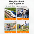 Ghế mini gấp gọn kiêm túi quai đeo tiện lợi cho các hoạt động ngoài trời, Màu đen