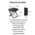 Ghế mini gấp gọn kiêm túi quai đeo tiện lợi cho các hoạt động ngoài trời, Màu đen