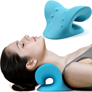 Gối massage cổ vai gáy công thái học cao su non thư giãn cột sống