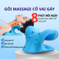 Gối massage cổ vai gáy công thái học cao su non thư giãn cột sống