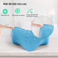 Gối massage cổ vai gáy công thái học cao su non thư giãn cột sống