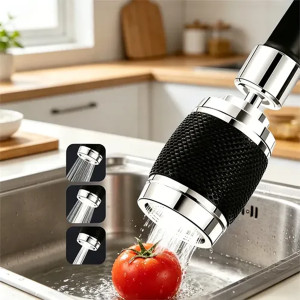 Đầu vòi rửa bát tăng áp 3 chế độ phun nước xoay 360 độ