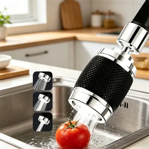 Đầu vòi rửa bát tăng áp 3 chế độ phun nước xoay 360 độ