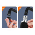 Đầu vòi rửa bát tăng áp 3 chế độ phun nước xoay 360 độ