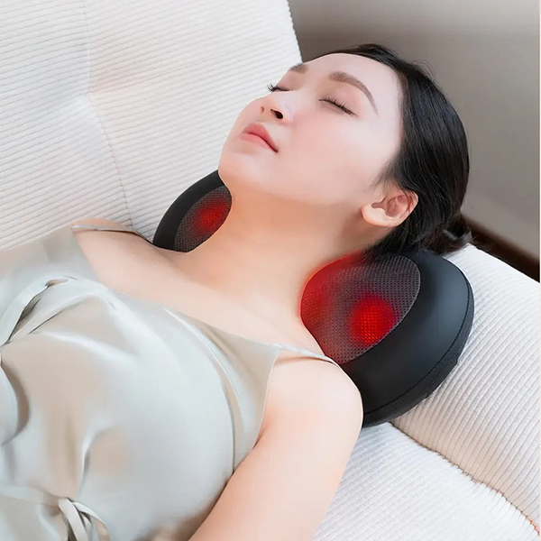 Gối massage cổ vai gáy nhiệt hồng ngoại Kingtech cao cấp